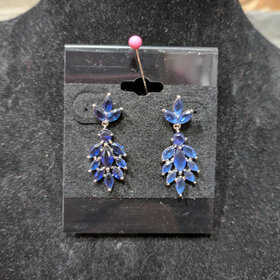 Deep Blue Drop Earrings