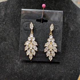 Gold Cluster Drop Earrings