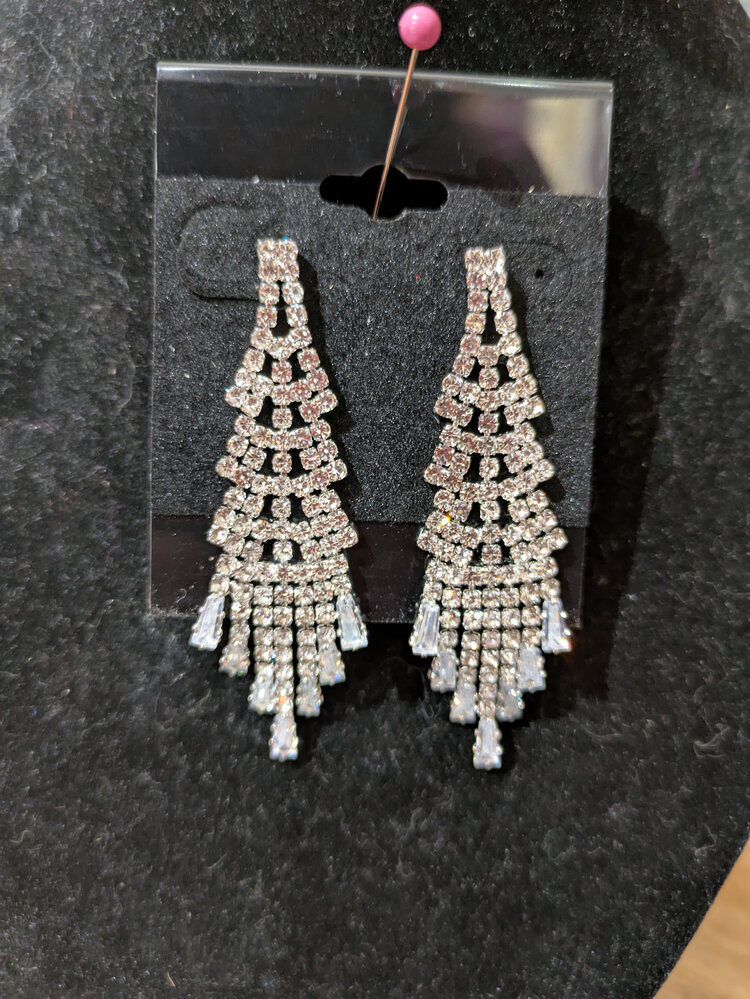 Silver Chandelier Drop Earrings