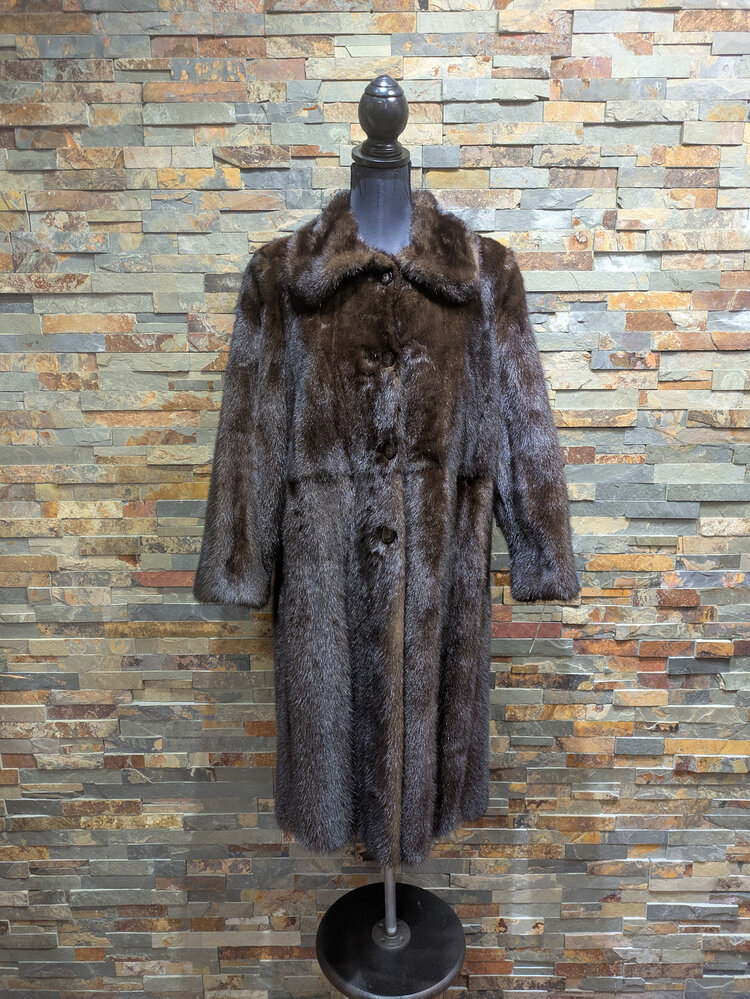 KARL LAGERFELD Karl Lagerfeld Medium Brown Mink w/ Straight Sleeves, Size M/L