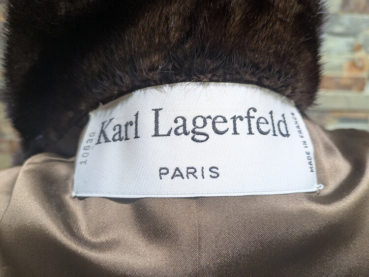KARL LAGERFELD Karl Lagerfeld Medium Brown Mink w/ Straight Sleeves, Size M/L