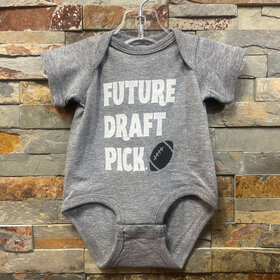 Gray Future Draft Pick Onesie