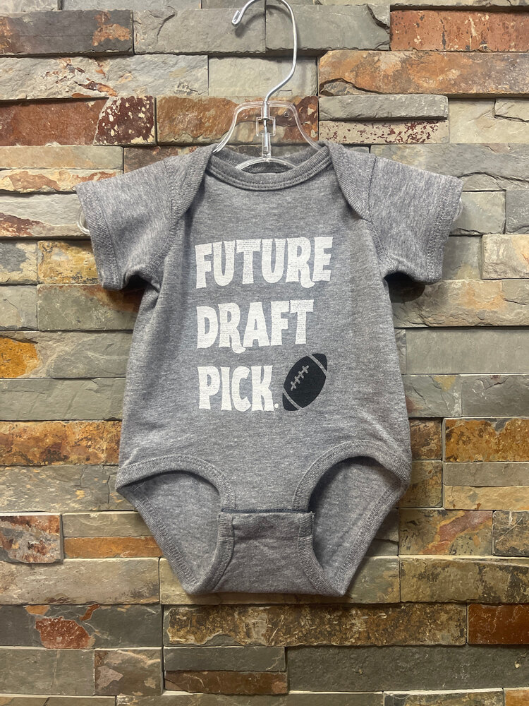 Gray Future Draft Pick Onesie