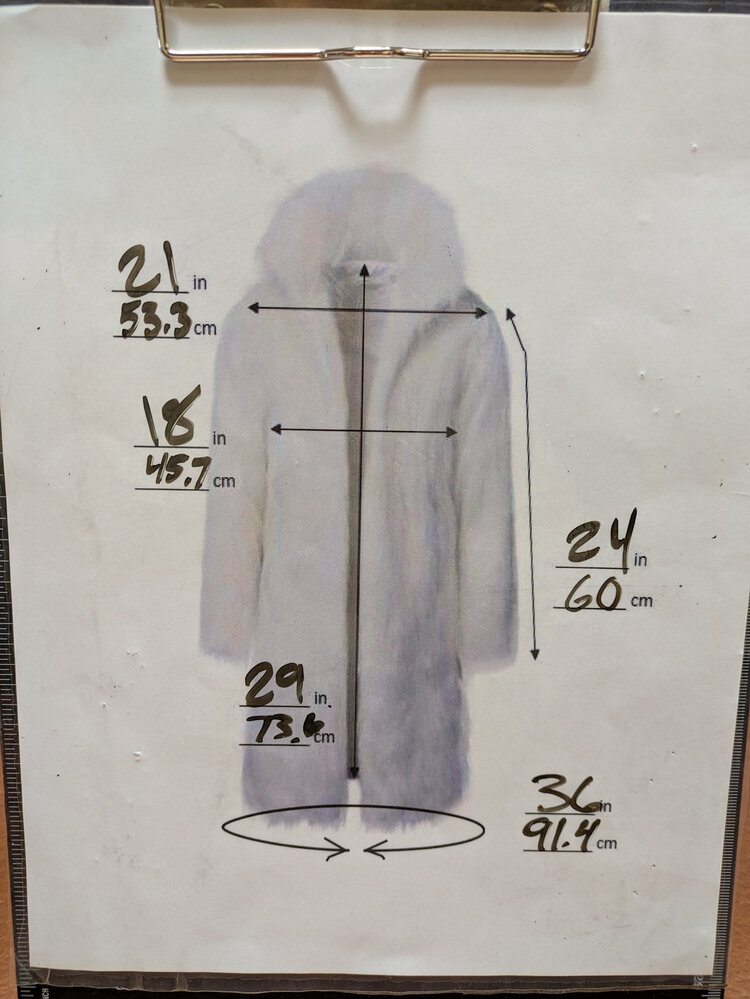 Saga Fox Blue Fox Jacket with Statement Collar, Size S