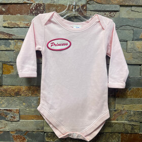 Pink Princess Onesie, Size 6M