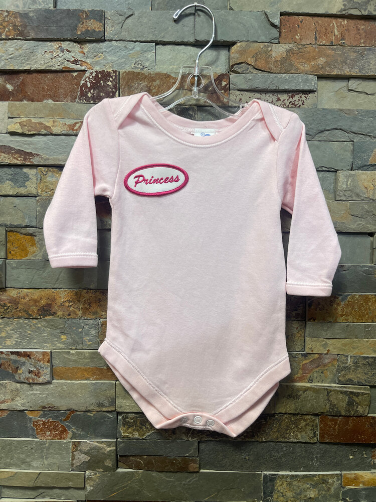 Pink Princess Onesie, Size 6M