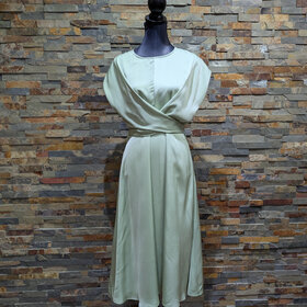 Garden Green Cross Halter Dress, Size M