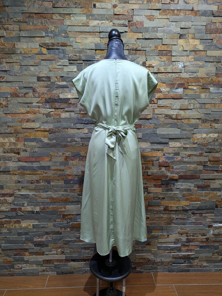 Garden Green Cross Halter Dress, Size M