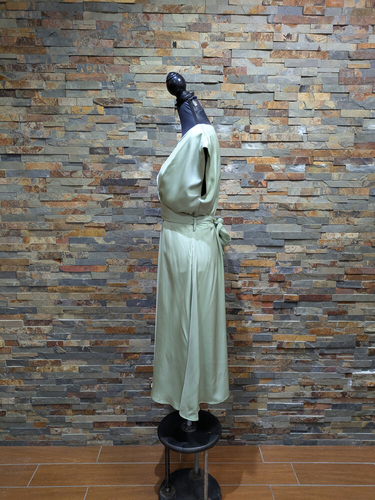 Garden Green Cross Halter Dress, Size M