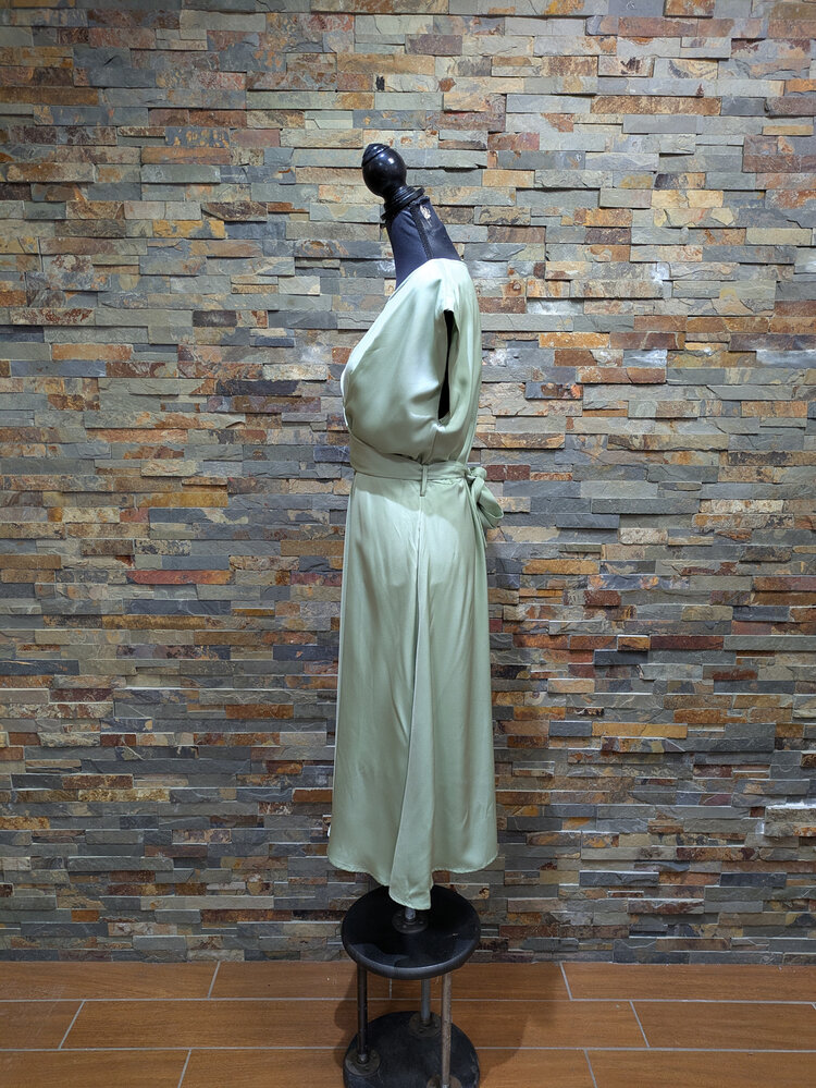 Garden Green Cross Halter Dress, Size M