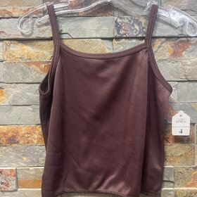 Brown Spaghetti Strap Tank, Size 4