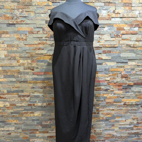 Xscape Black Off-Shoulder Formal Gown, Size 18W