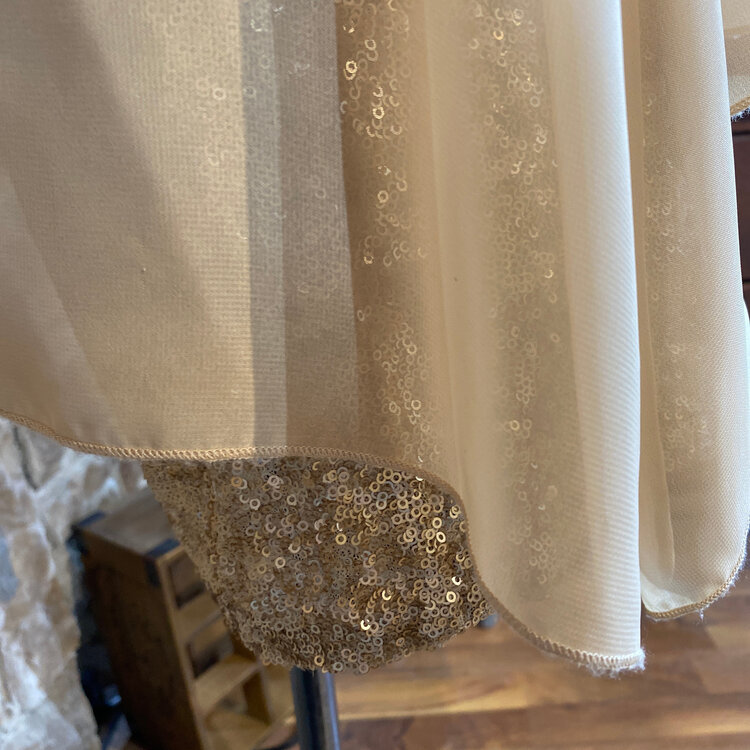 Ali & Jay Sequin Dress with Chiffon Overlay, Size XS