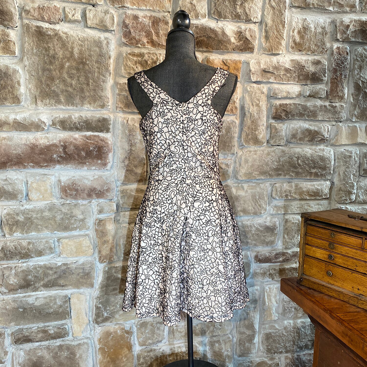 Aqua Pink Lace Halter Dress, Size M