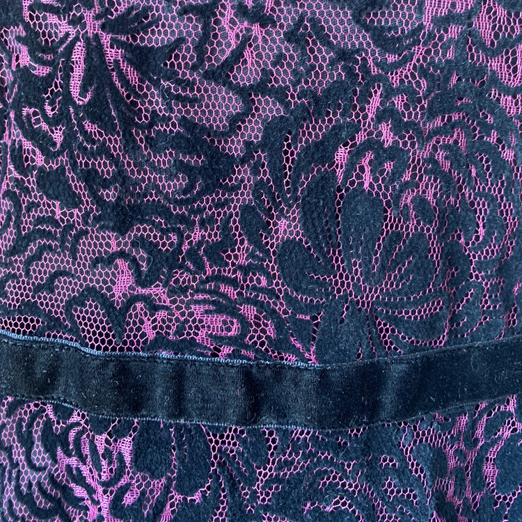 Michel Studio Purple Mesh Floral Dress, Size 18
