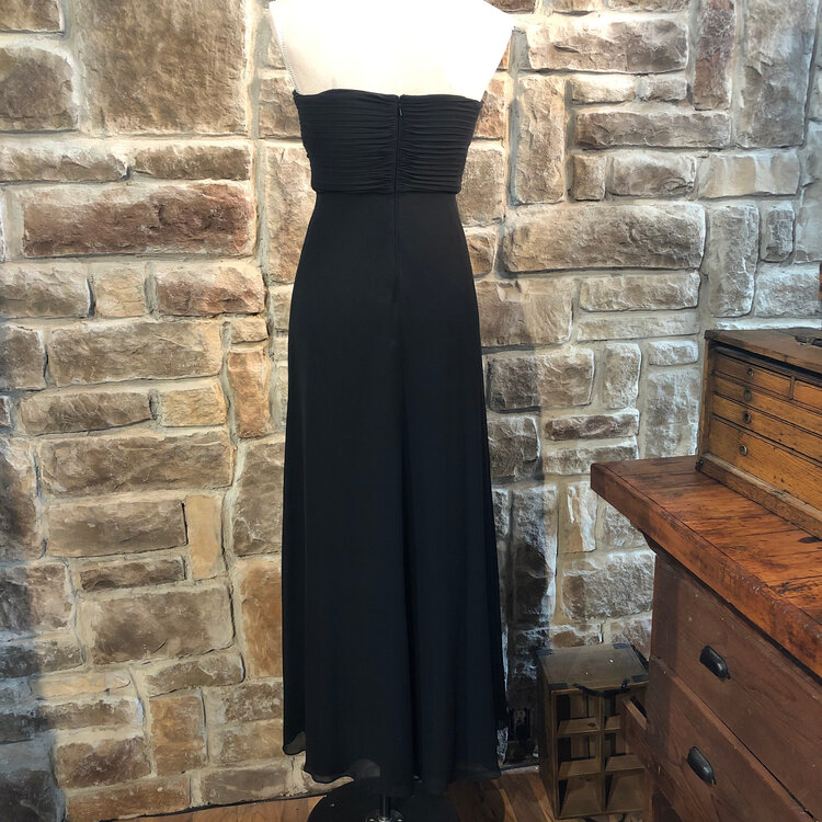 Tadashi Black Strapless Gown, Size 6P
