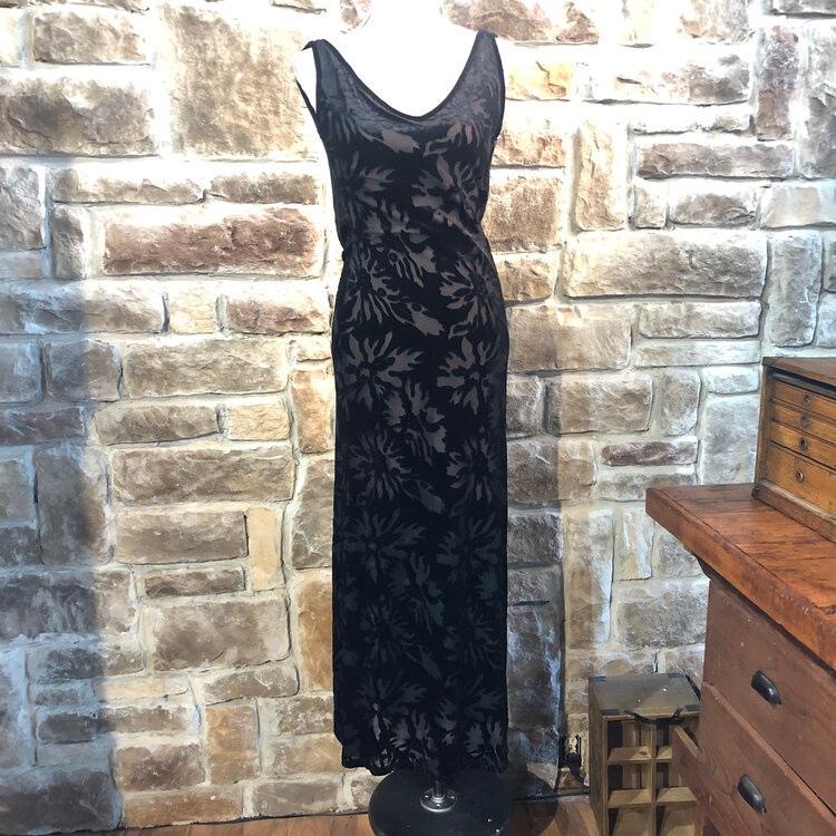 Tadashi Black Velvet Gown, Size S