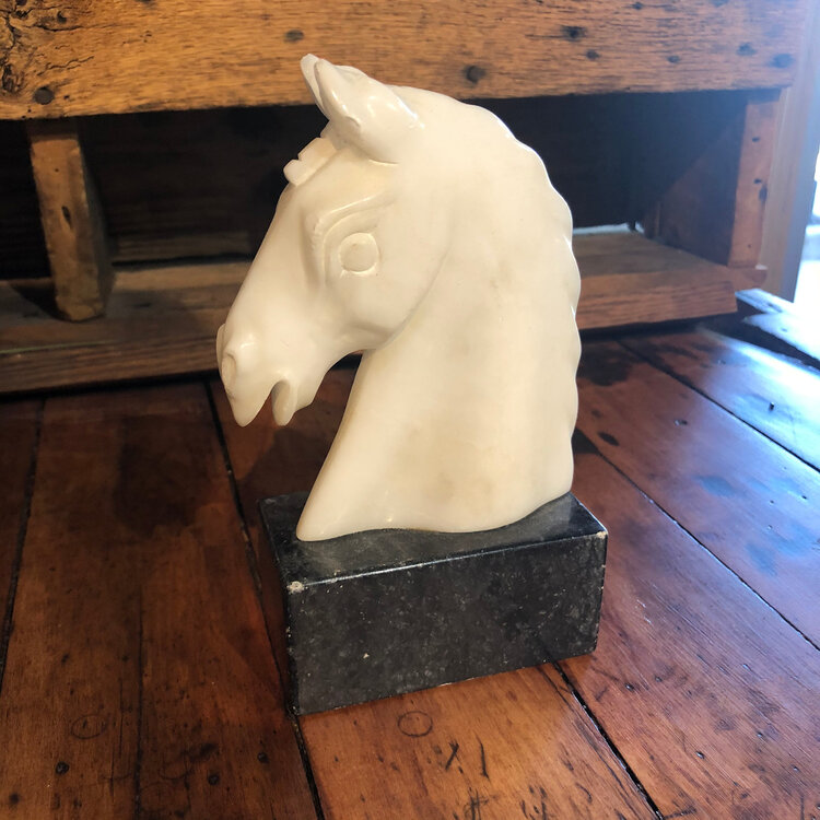 White Horse Tabletop Sculpture