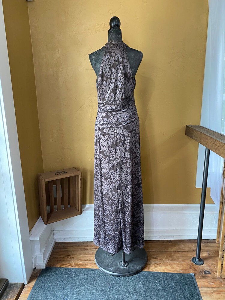 Nine West Floral Lace V-Neck Dress, Size 16