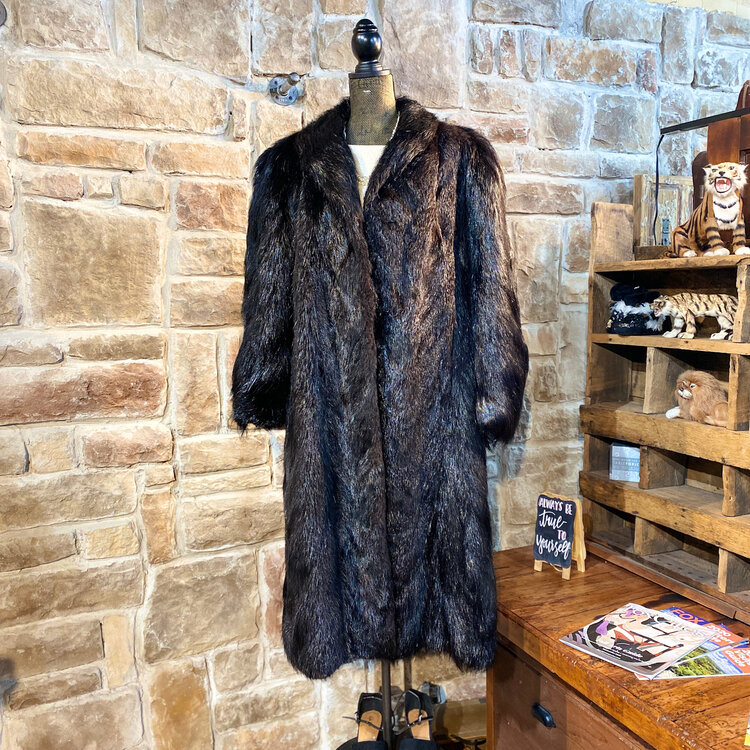 Black Nutria Section Jacket, Size L