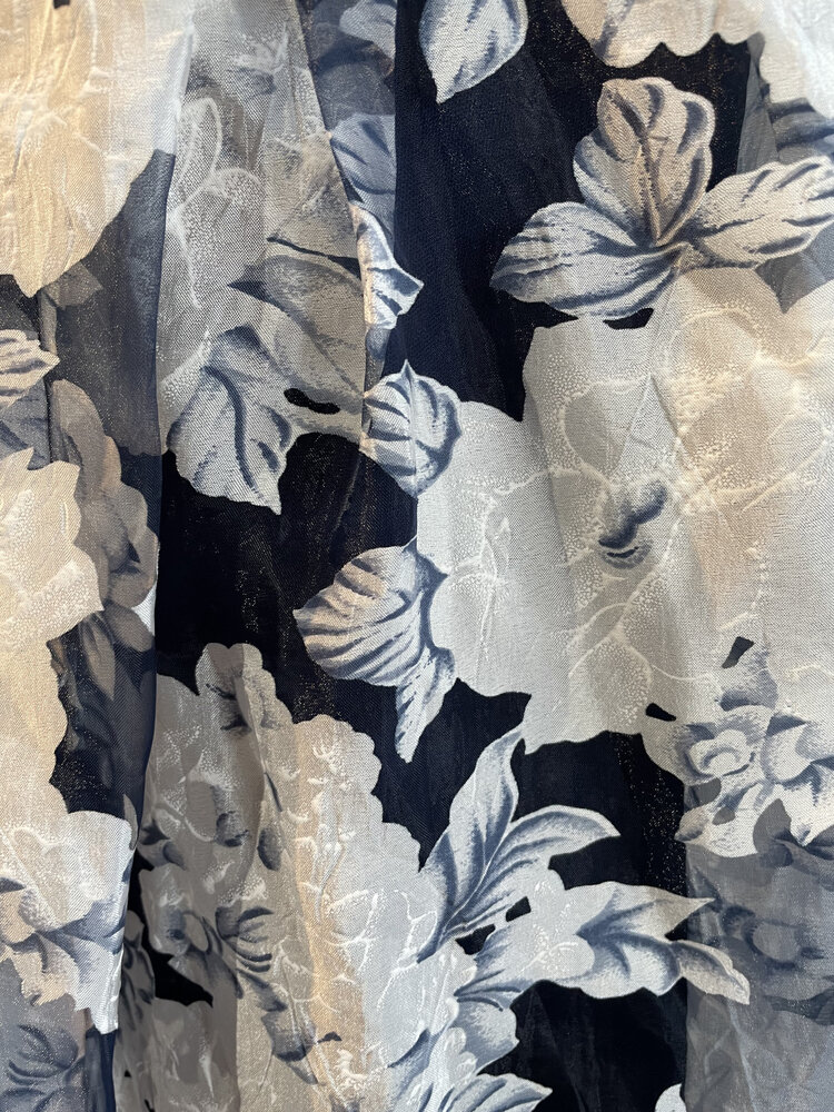 B Darlin Navy Cap Sleeve Floral Skirt Dress, Size 15/16