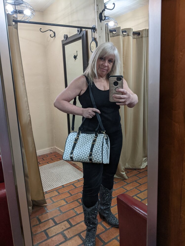 Black and White Louis Bag with Wallet