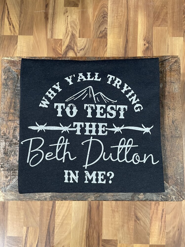 Canvas Heather Black Beth Dutton T-Shirt