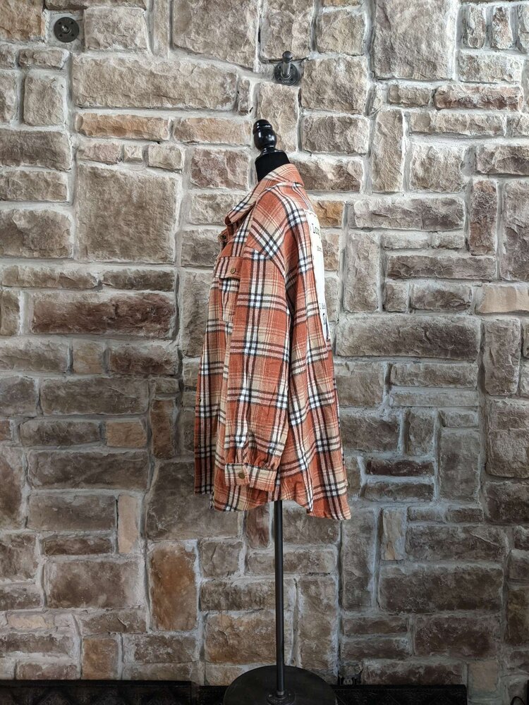 Rust Plaid Shacket - Long Story Short