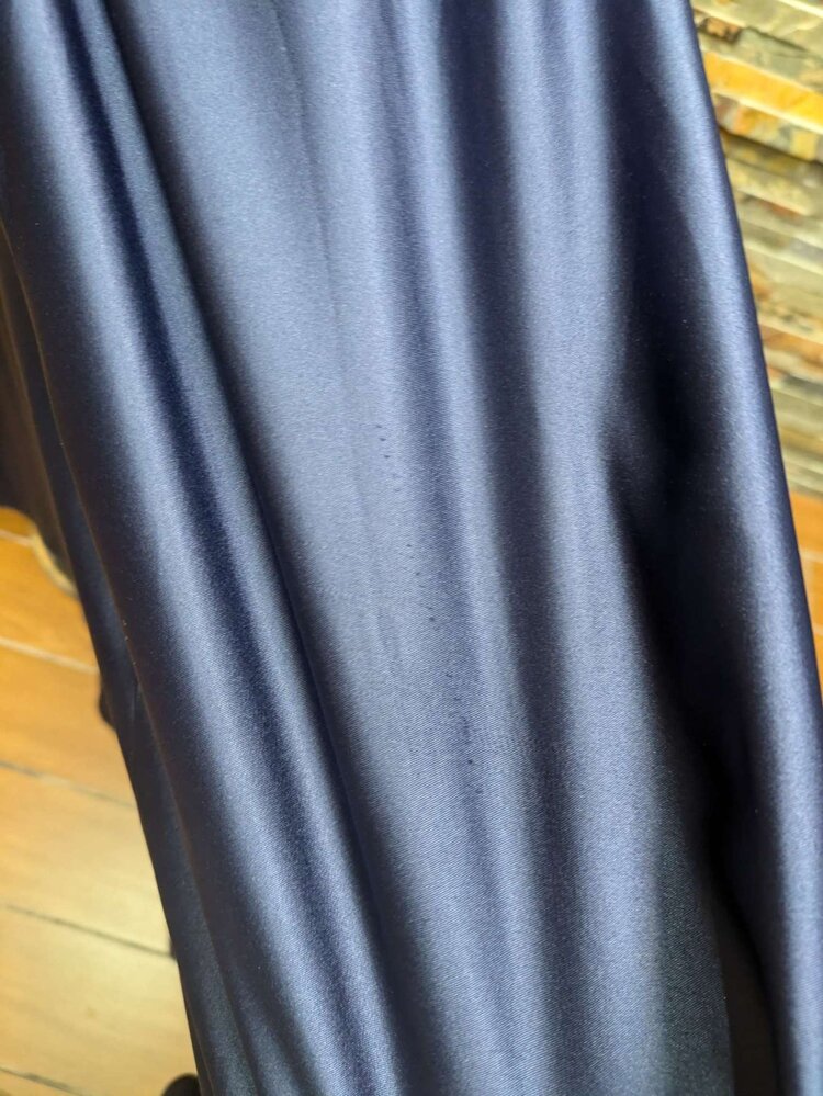 B Darlin Navy Blue Satin Dress, Size 11/12