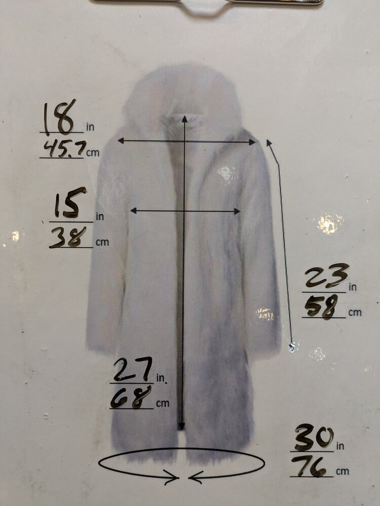 Raccoon Jacket with Shawl Collar, Size S