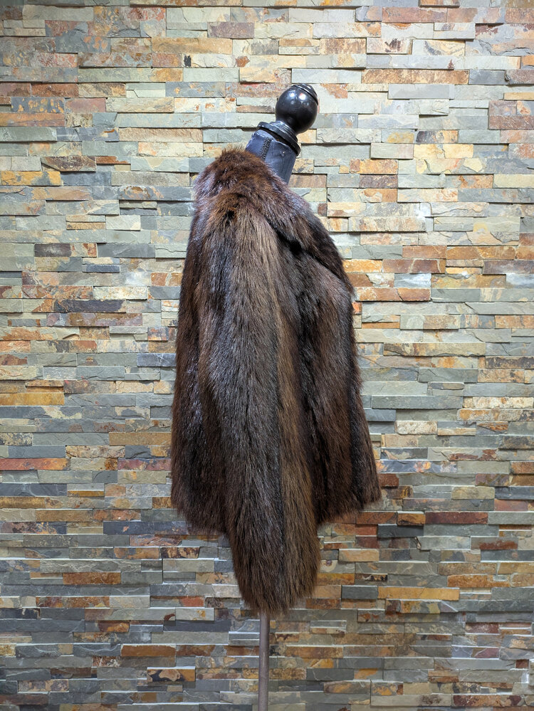 Mahogany-Dyed Raccoon Jacket, Size S