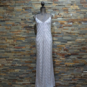 B. Darlin Silver Elegant Formal Gown, Size 16W