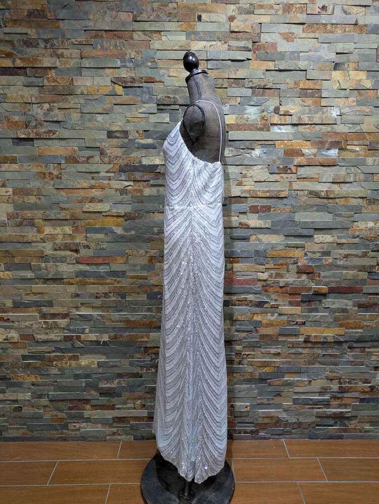 B. Darlin Silver Elegant Formal Gown, Size 16W