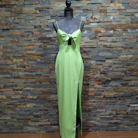 Aidan Mattox Lime Green Strappy Party Dress, Size 8