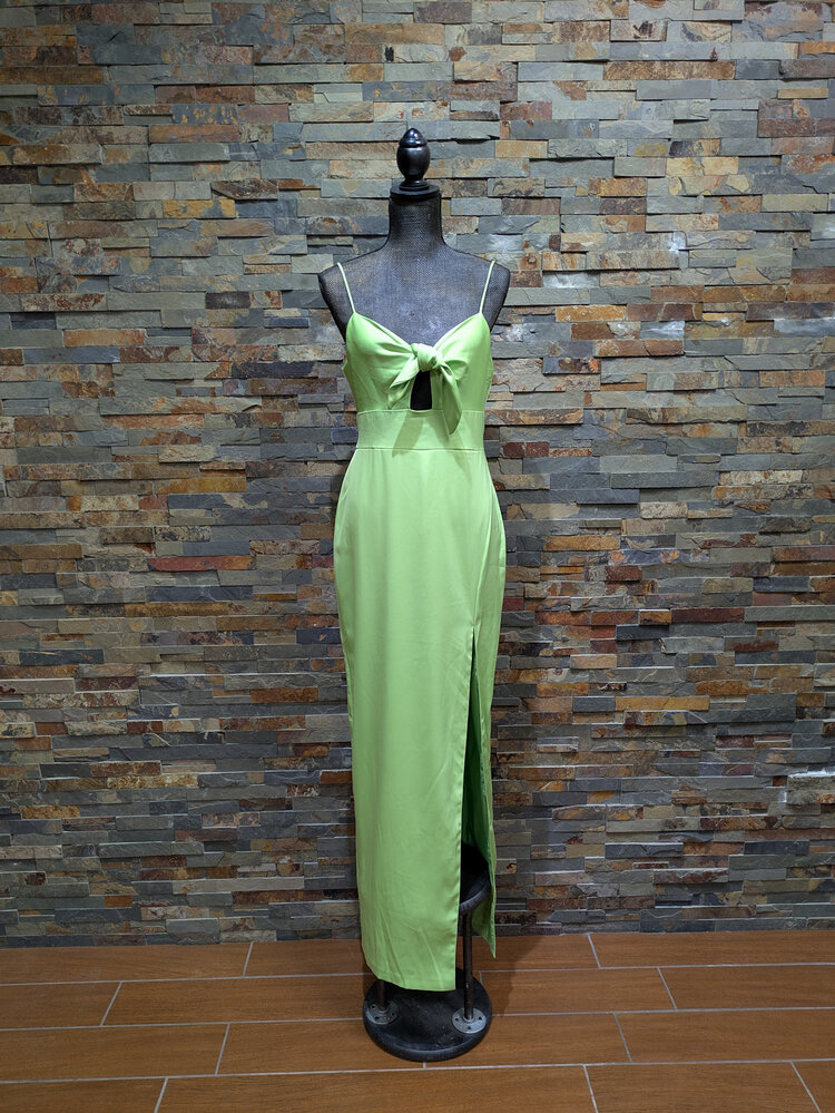 Aidan Mattox Lime Green Strappy Party Dress, Size 8