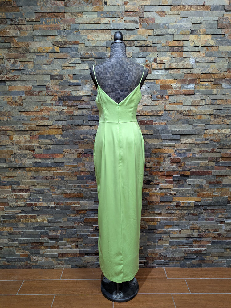 Aidan Mattox Lime Green Strappy Party Dress, Size 8