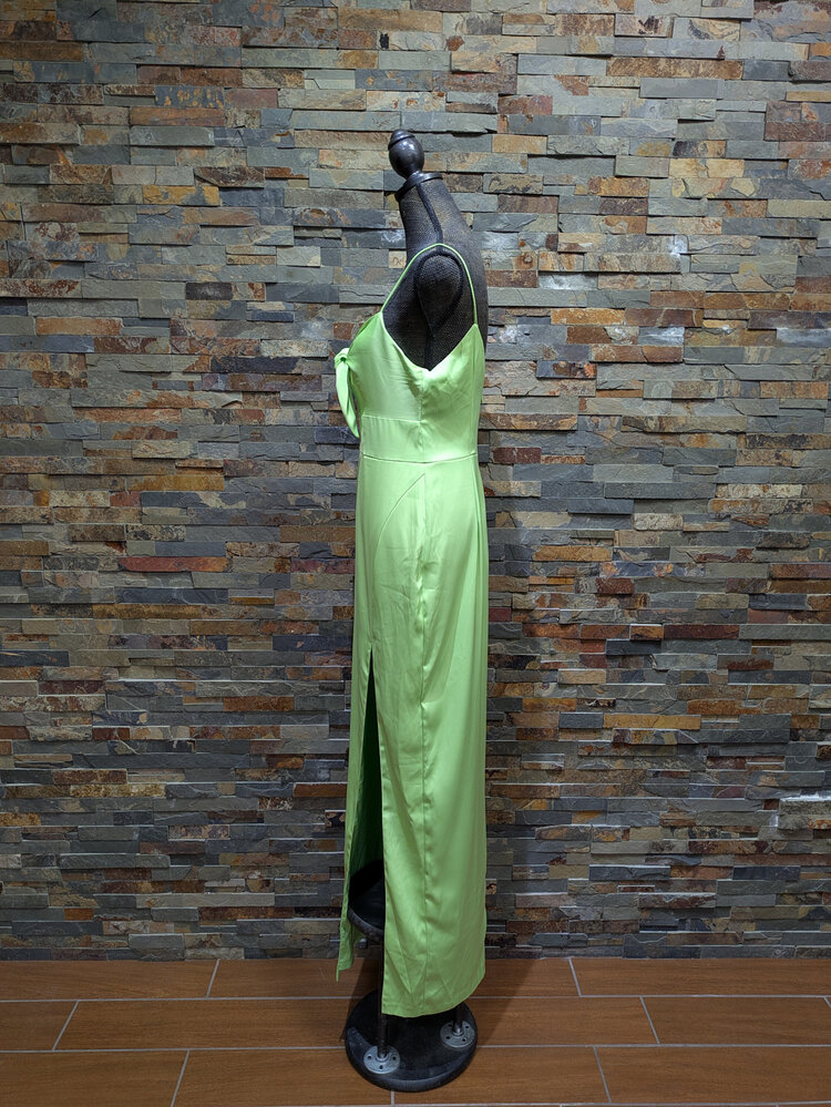 Aidan Mattox Lime Green Strappy Party Dress, Size 8