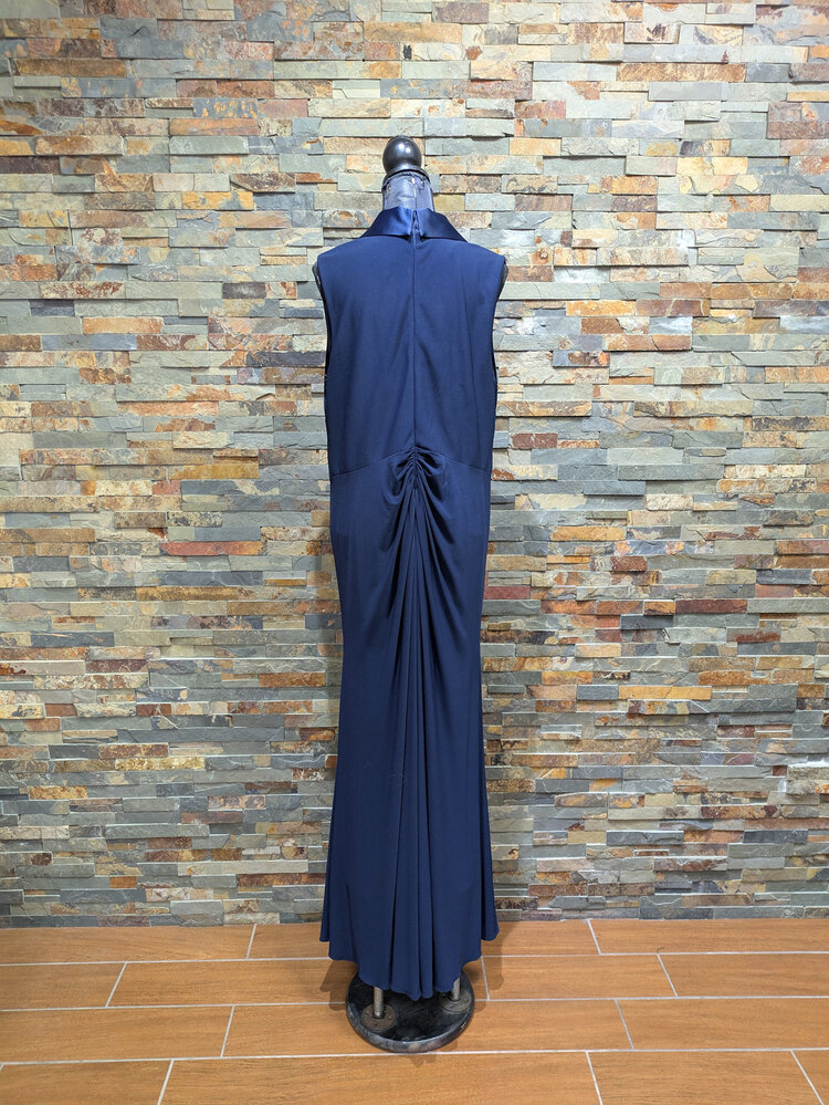 Adrianna Papell Midnight Blue Sleeveless Formal Gown, Size 16W