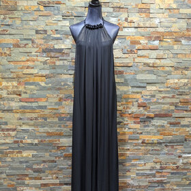 Aidan Mattox Black Embellished Chiffon Gown, Size 8
