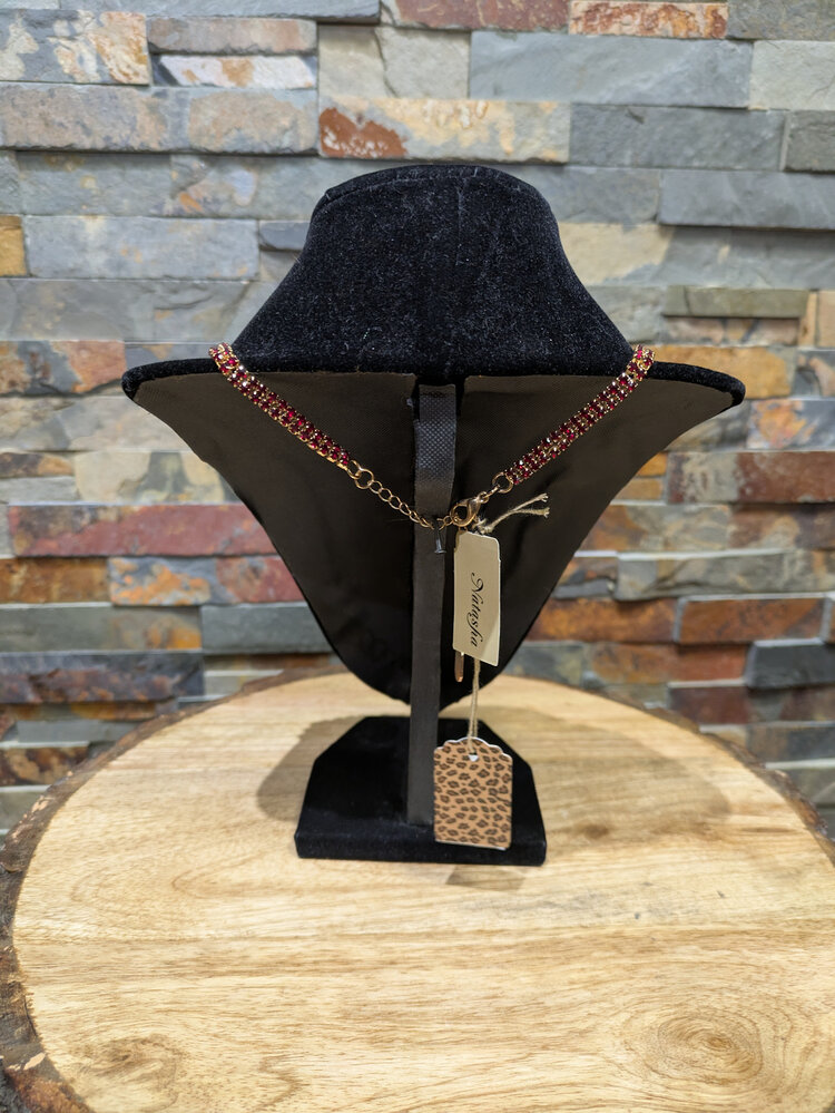 Gold & Red Layered Necklace