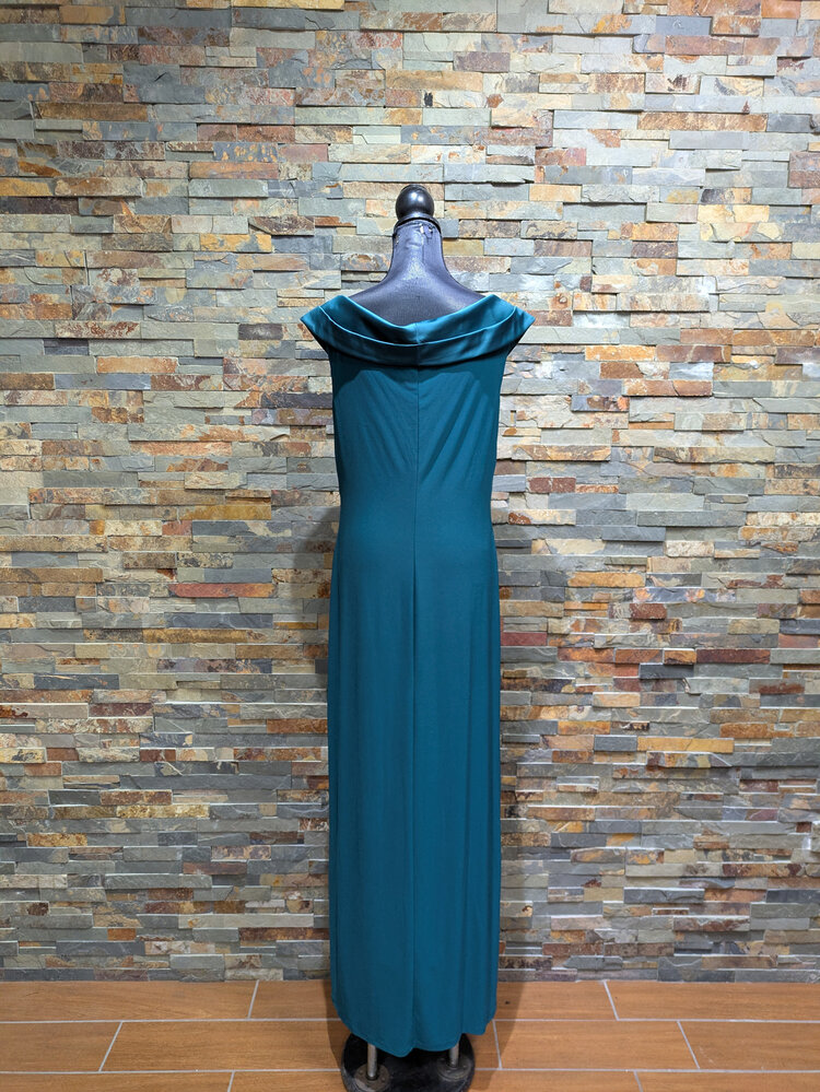 Ralph Lauren Emerald Sleeveless Formal Gown, Size 16