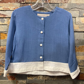 Blue with White Trim Jacket, Size 2T