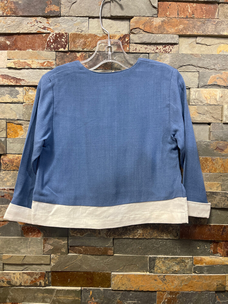 Blue with White Trim Jacket, Size 2T