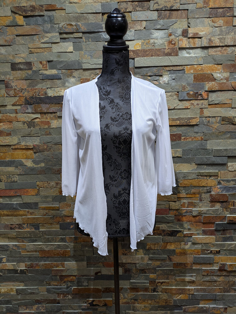 White Cardigan Bolero, Size M