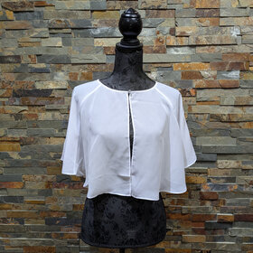 White Sheer Capelet, Size O/S