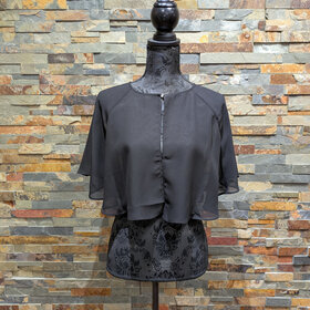 Black Sheer Capelet, Size O/S