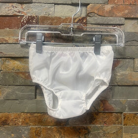 White Diaper Cover, Size 18M