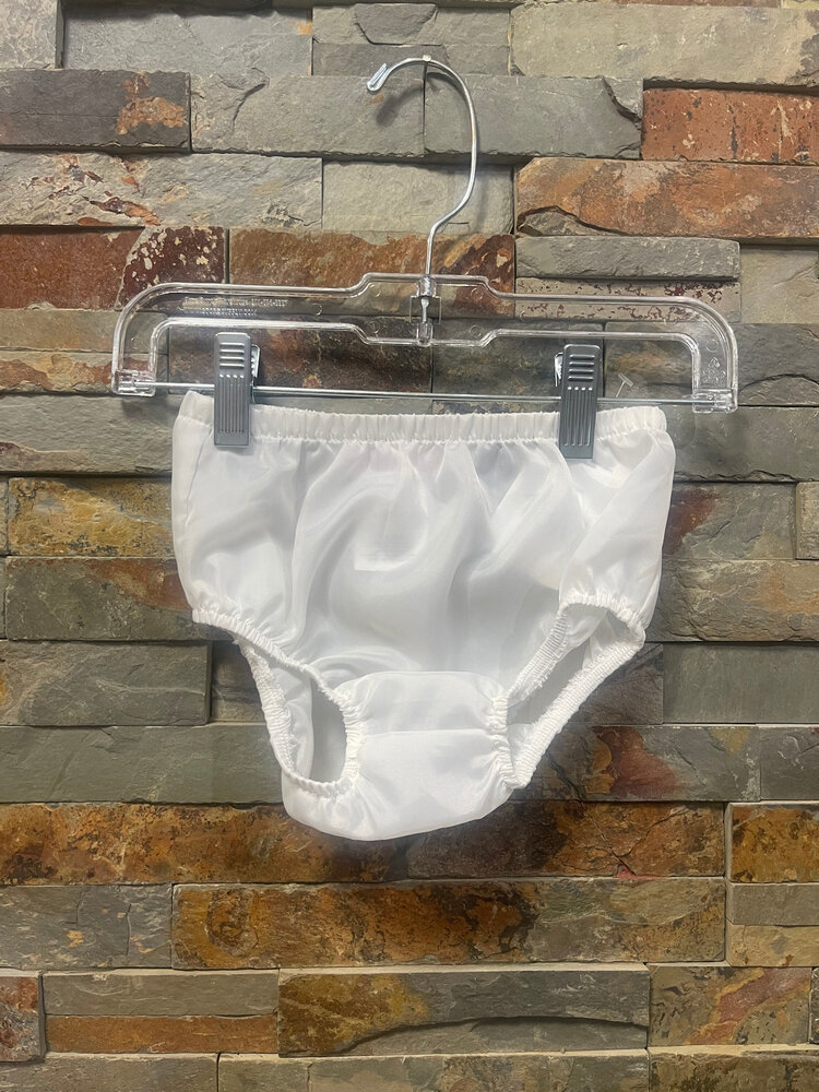 White Diaper Cover, Size 18M