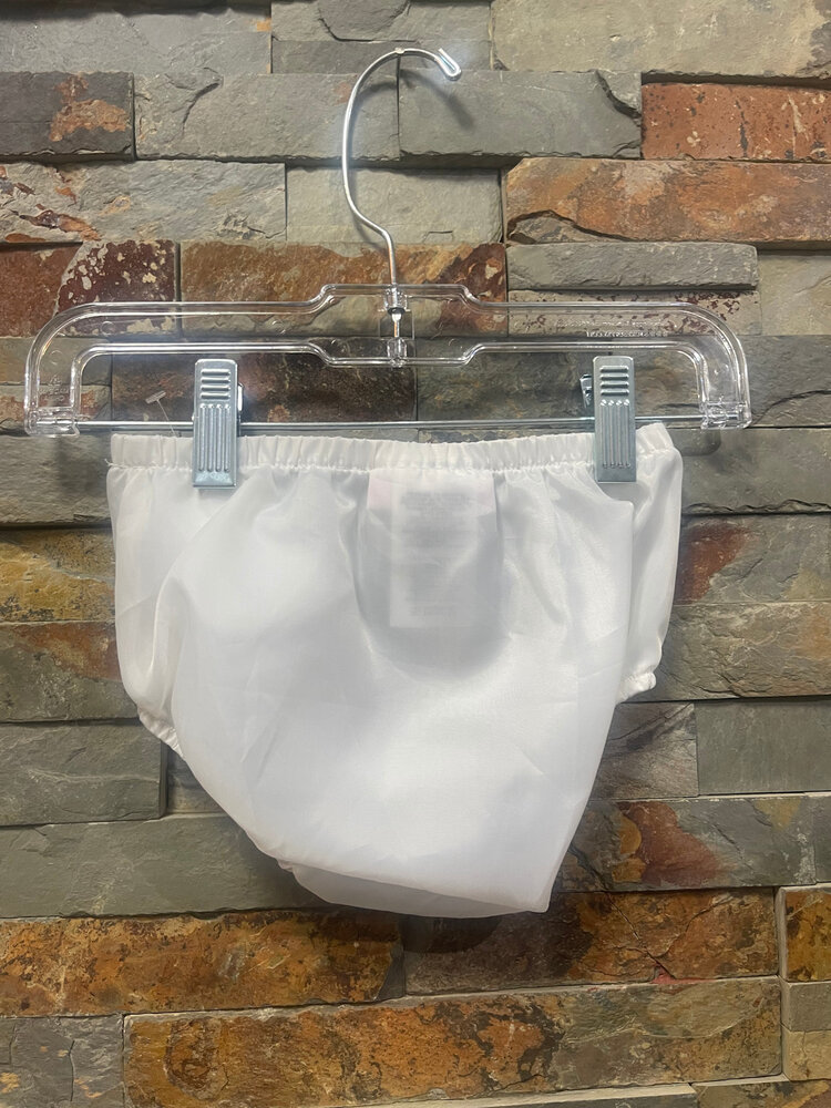 White Diaper Cover, Size 18M