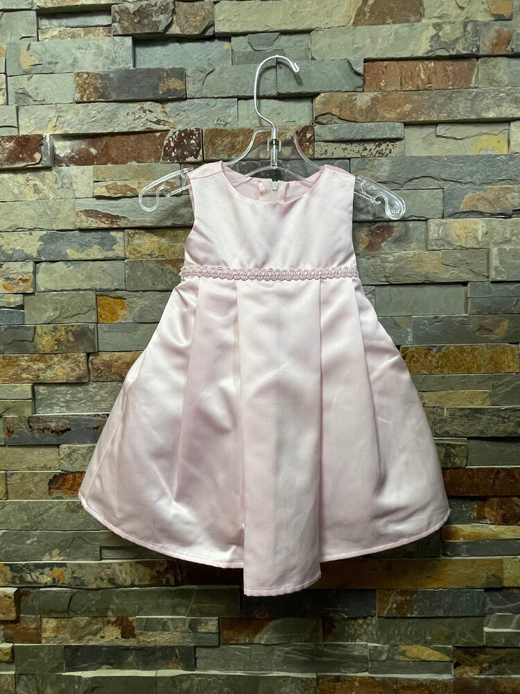 Pink Dress with Pastel Plaid Matching Dress Coat, Size 9M